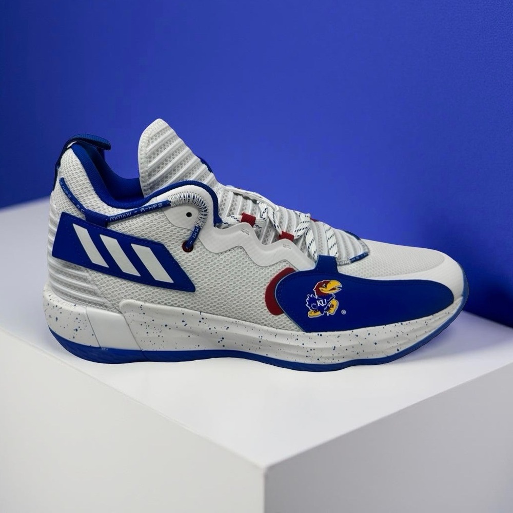 adidas Dame 7 EXTPLY Kansas Jayhawks Player Exclusive Basketball Shoes Size 16 - Picture 7 of 16